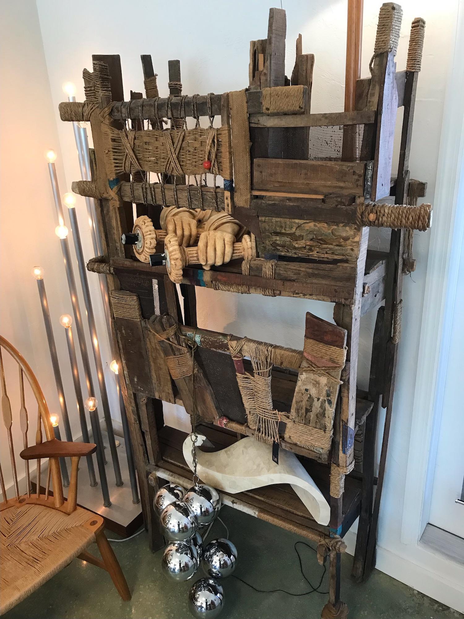 20th Century Outsider Screen Room Divider or Book Shelf Studio Modern, Asia, 1990s For Sale