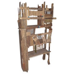 Outsider Screen Room Divider or Book Shelf Studio Modern, Asia, 1990s