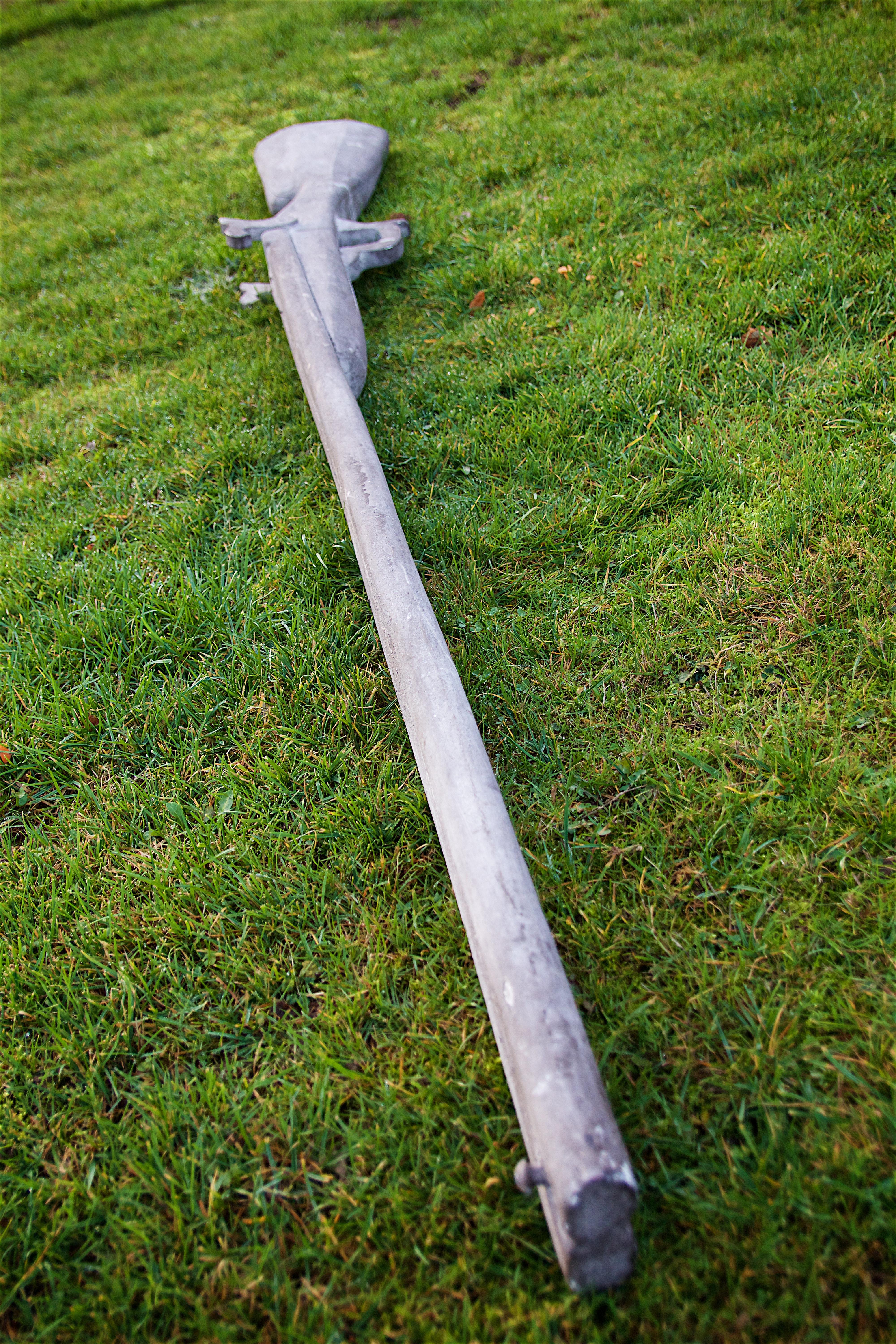 Carved Oversize Wooden Double Barrel Shotgun Shop Sign