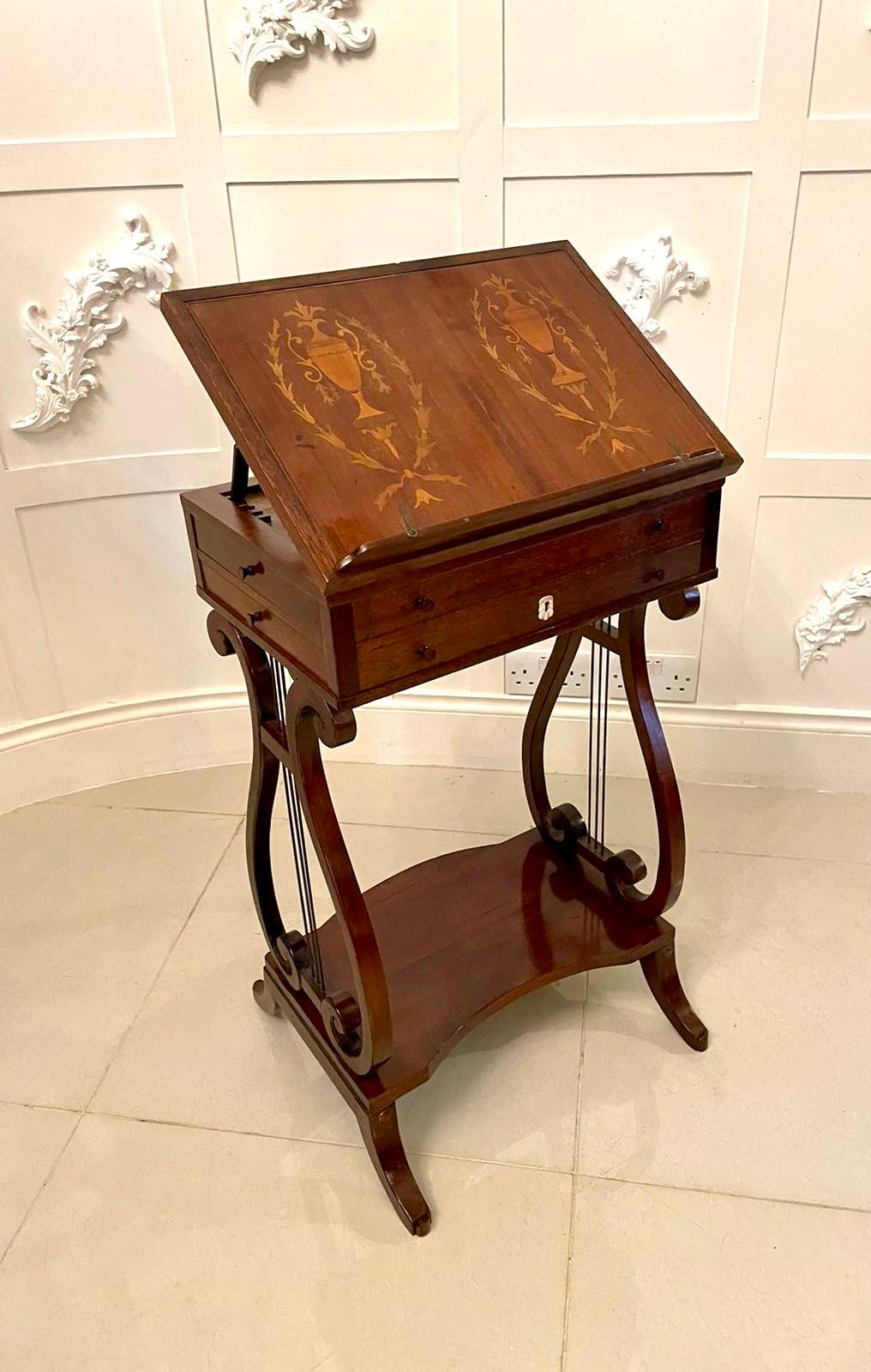 Outstanding Quality Antique Edwardian Inlaid Mahogany Reading Table For Sale 8