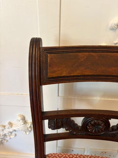 Set di 8 sedie da pranzo antiche in mogano Regency di qualità eccezionale