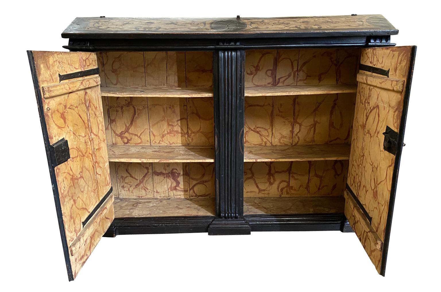 Wood Outstanding 17th Century Italian Credenza For Sale