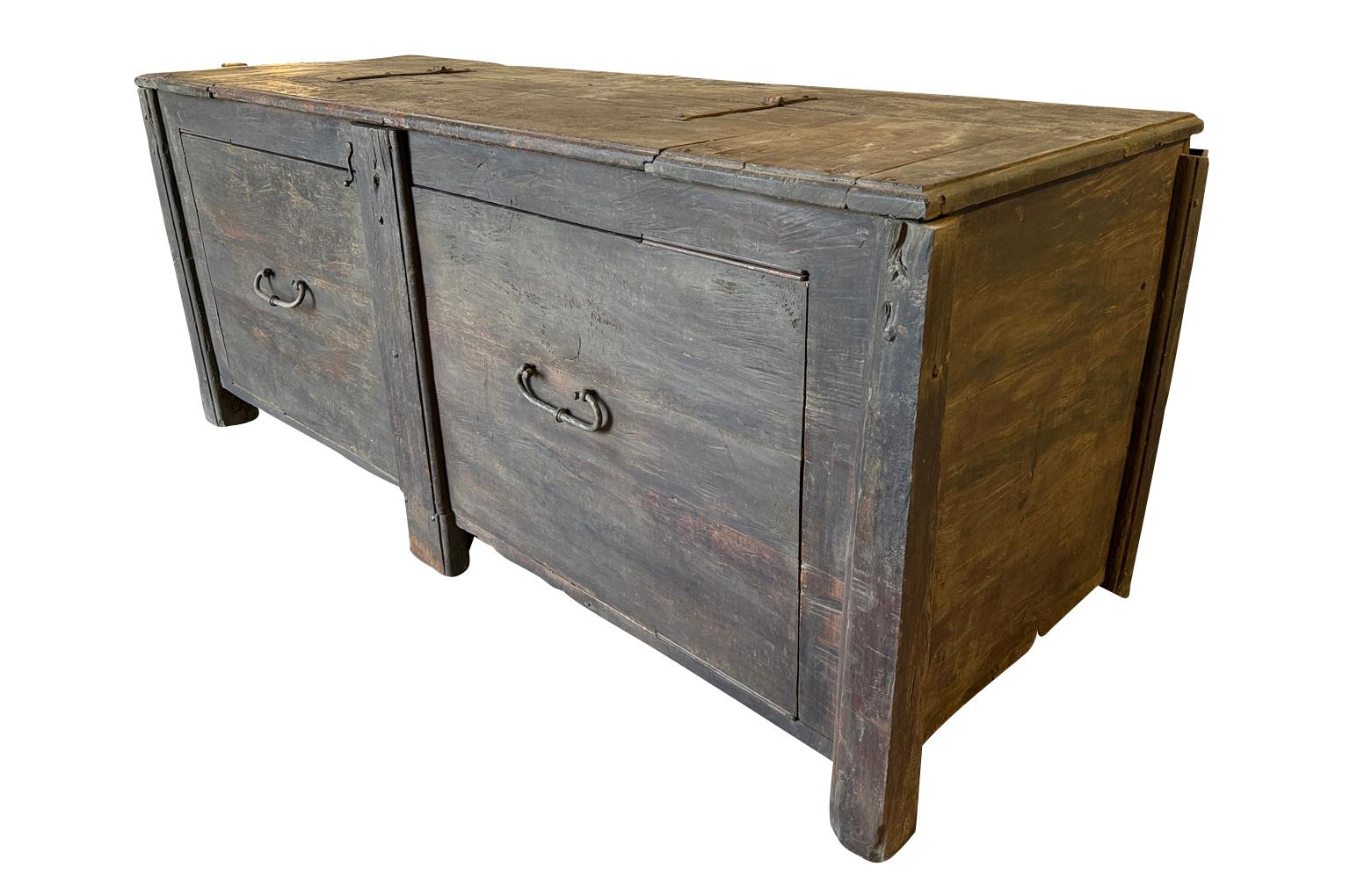 Oak Outstanding 17th Century Italian Primitive Credenza For Sale