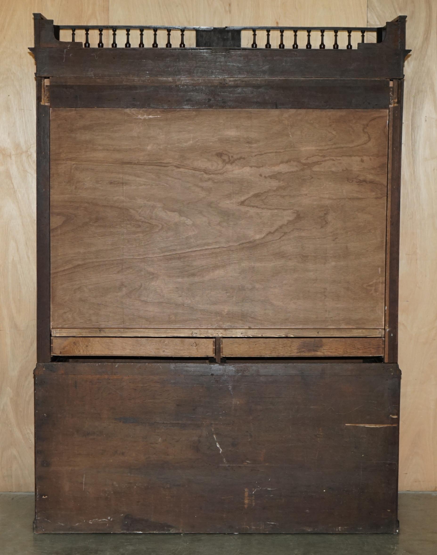 OUTSTANDING 18TH CENTURY ANTIQUE 1760 THOMAS CHIPPENDALE WARDROBE LiNEN PRESS For Sale 6