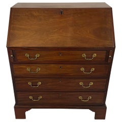 Outstanding 18th Century Quality George III Antique Mahogany Bureau