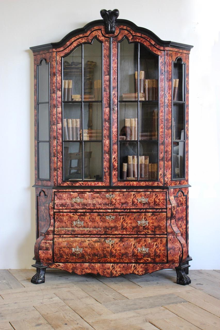 Outstanding 1940s Faux Tortoiseshell Display Cabinet / Bookcase For ...