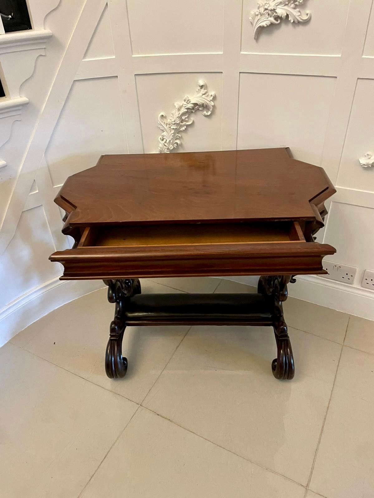 Outstanding 19th Century Antique Carved Mahogany Freestanding Centre/Side Table For Sale 5