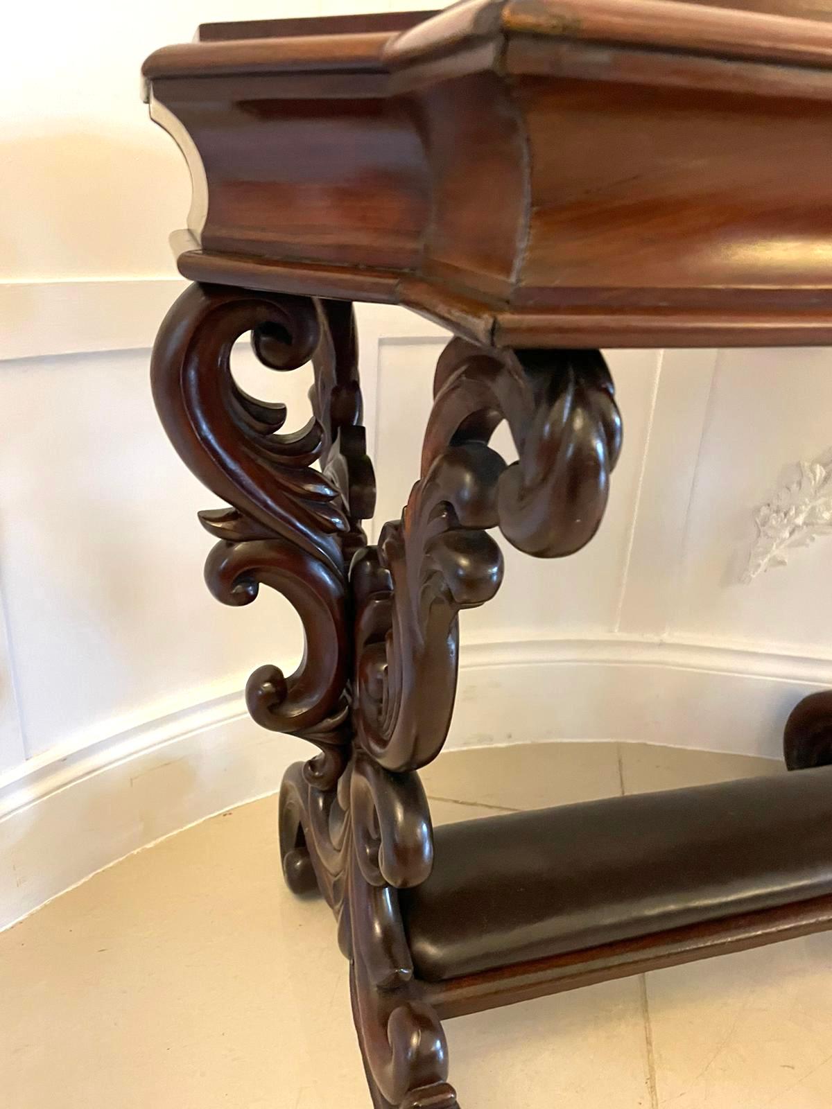 Outstanding 19th Century Antique Carved Mahogany Freestanding Centre/Side Table For Sale 6