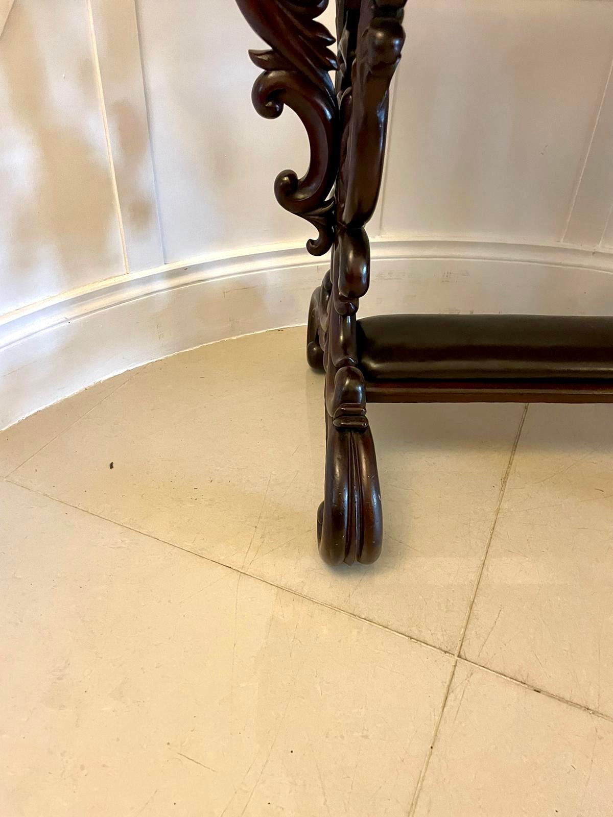 Outstanding 19th Century Antique Carved Mahogany Freestanding Centre/Side Table For Sale 7
