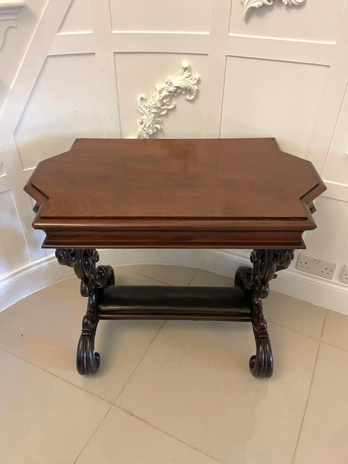 Outstanding 19th Century Antique Carved Mahogany Freestanding Centre/Side Table For Sale 8