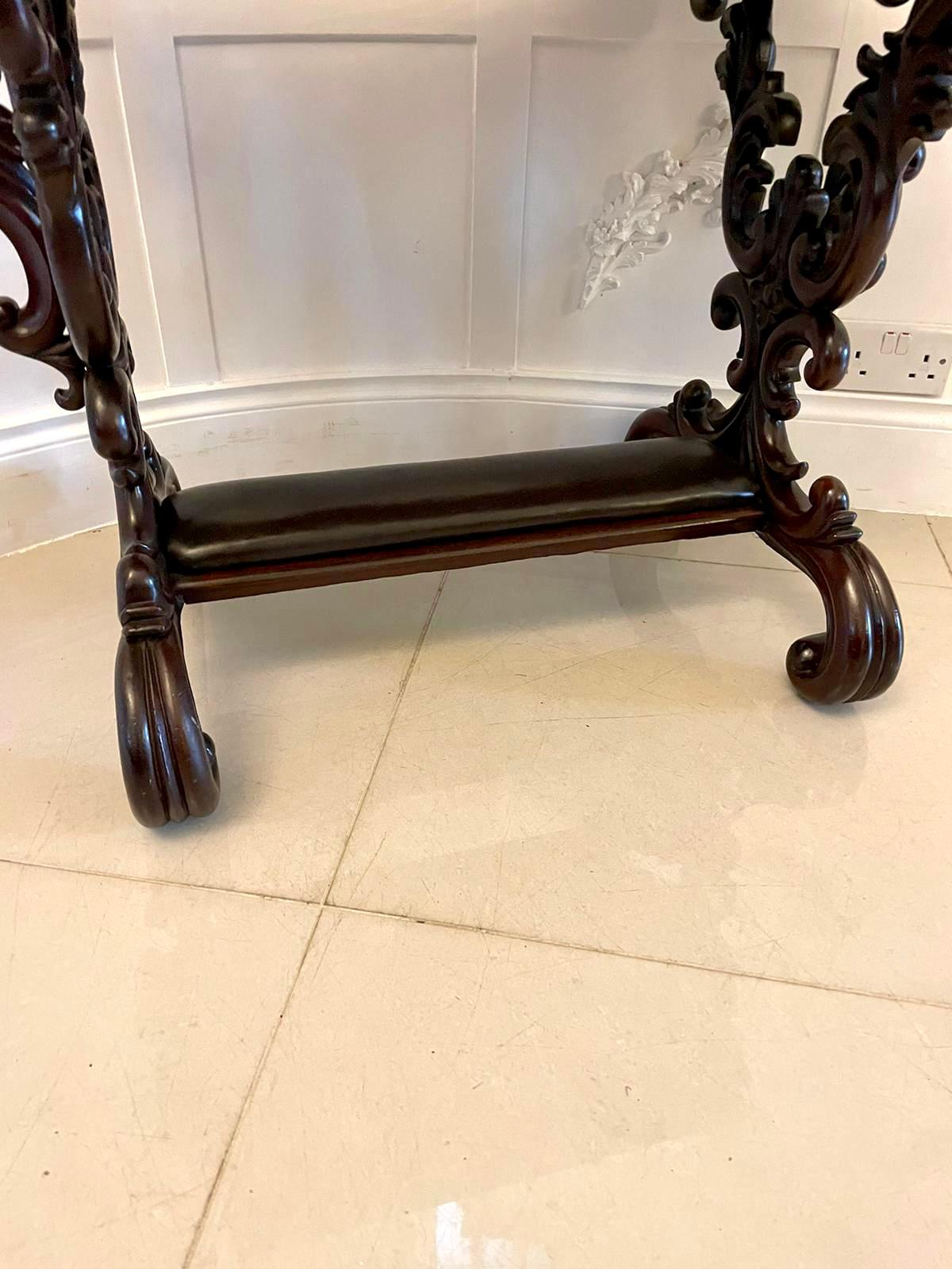 Outstanding 19th Century Antique Carved Mahogany Freestanding Centre/Side Table For Sale 9