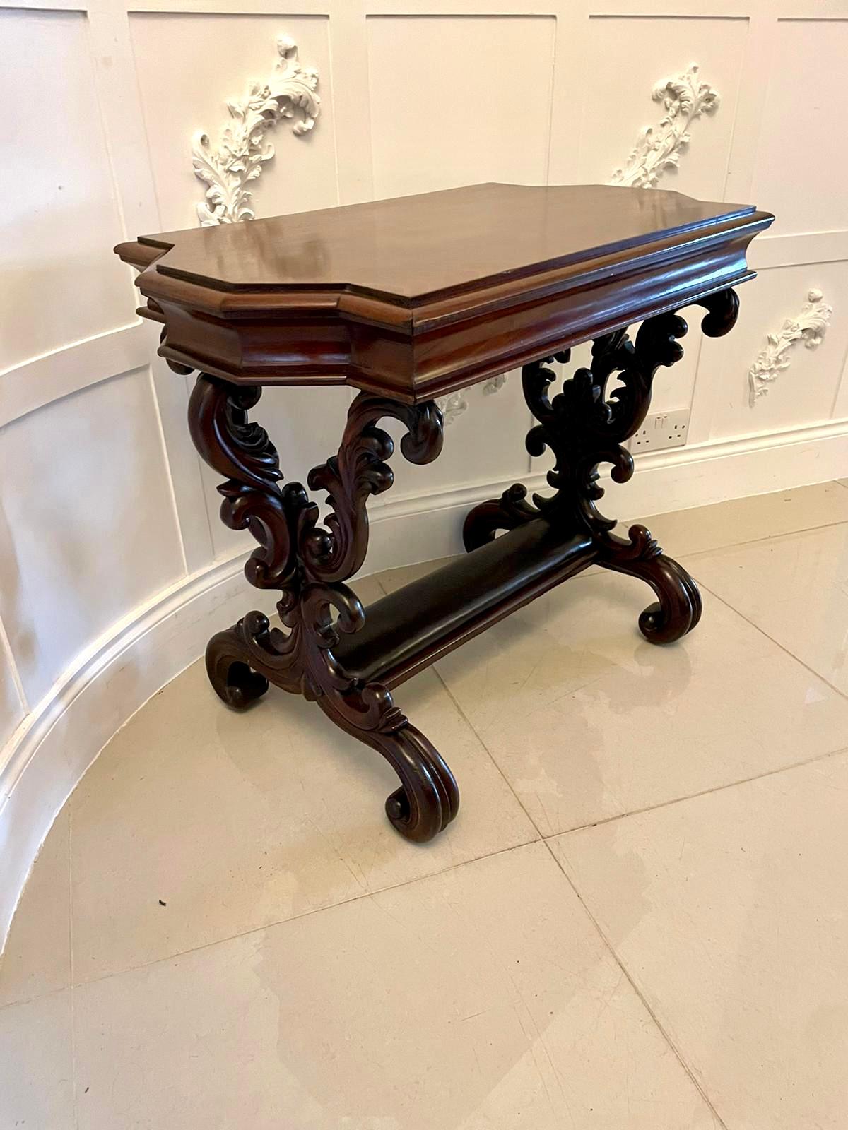 Outstanding 19th Century Antique Carved Mahogany Freestanding Centre/Side Table For Sale 11