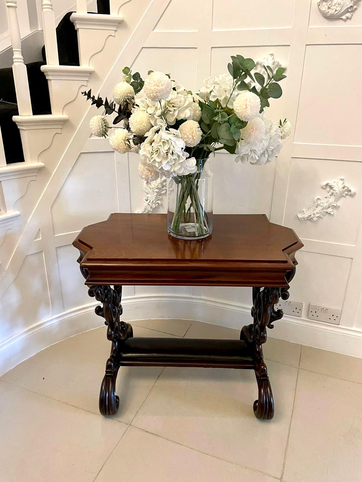 Outstanding 19th Century Antique Carved Mahogany Freestanding Centre/Side Table In Good Condition For Sale In Suffolk, GB