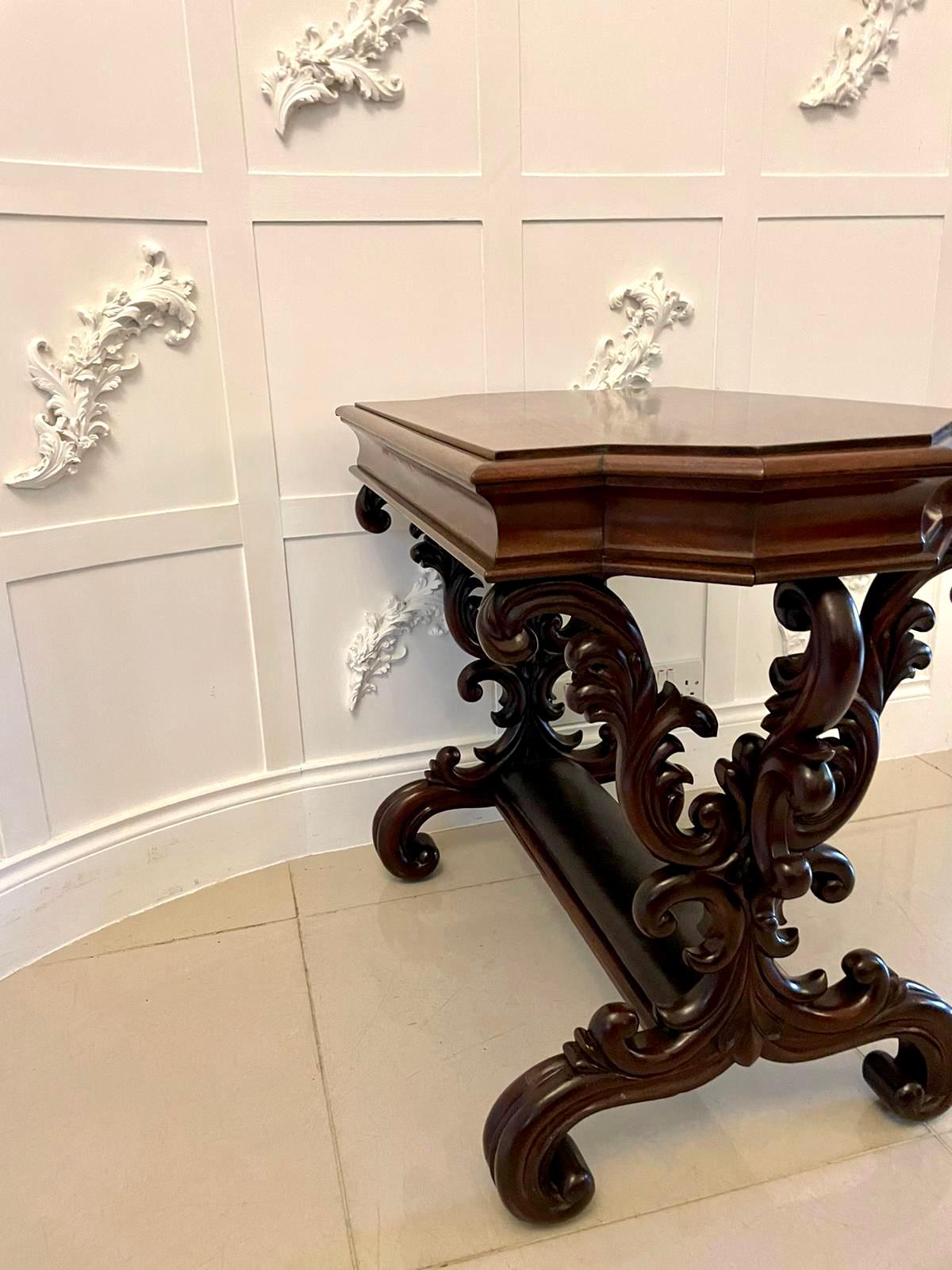 Other Outstanding 19th Century Antique Carved Mahogany Freestanding Centre/Side Table For Sale