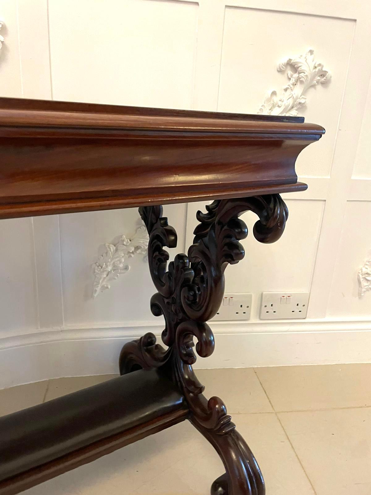 Outstanding 19th Century Antique Carved Mahogany Freestanding Centre/Side Table For Sale 4