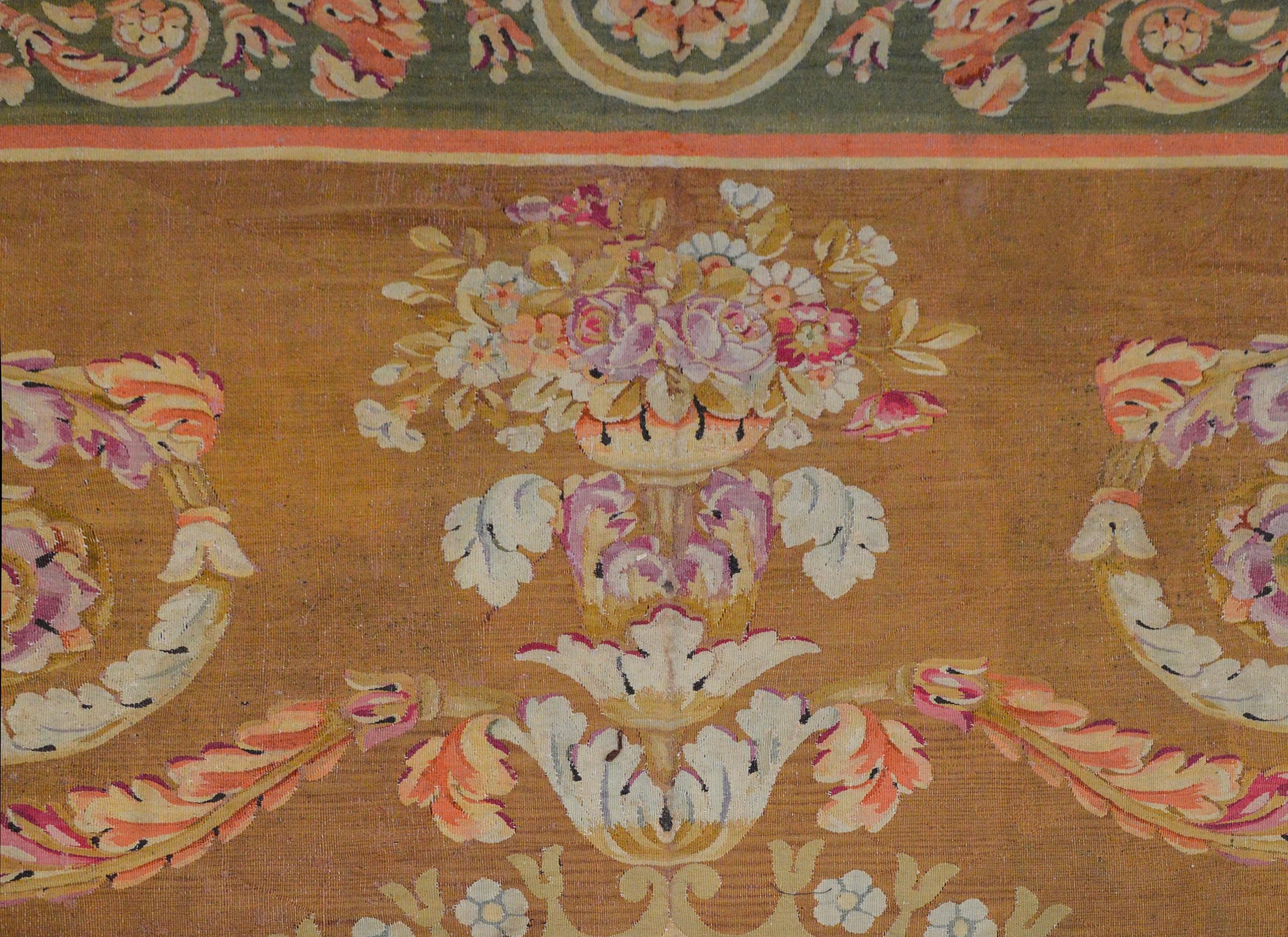 Magnifique tapis d'Aubusson français du 19ème siècle Bon état - En vente à Chicago, IL