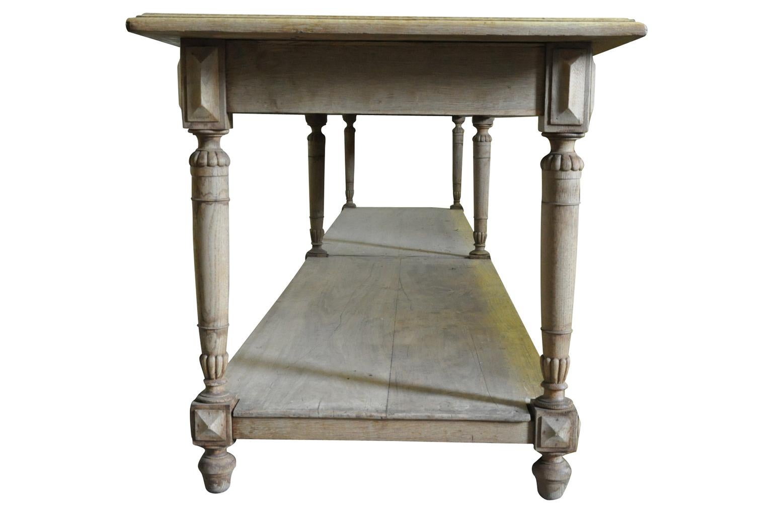 Oak Outstanding 19th Century French Draper's Table