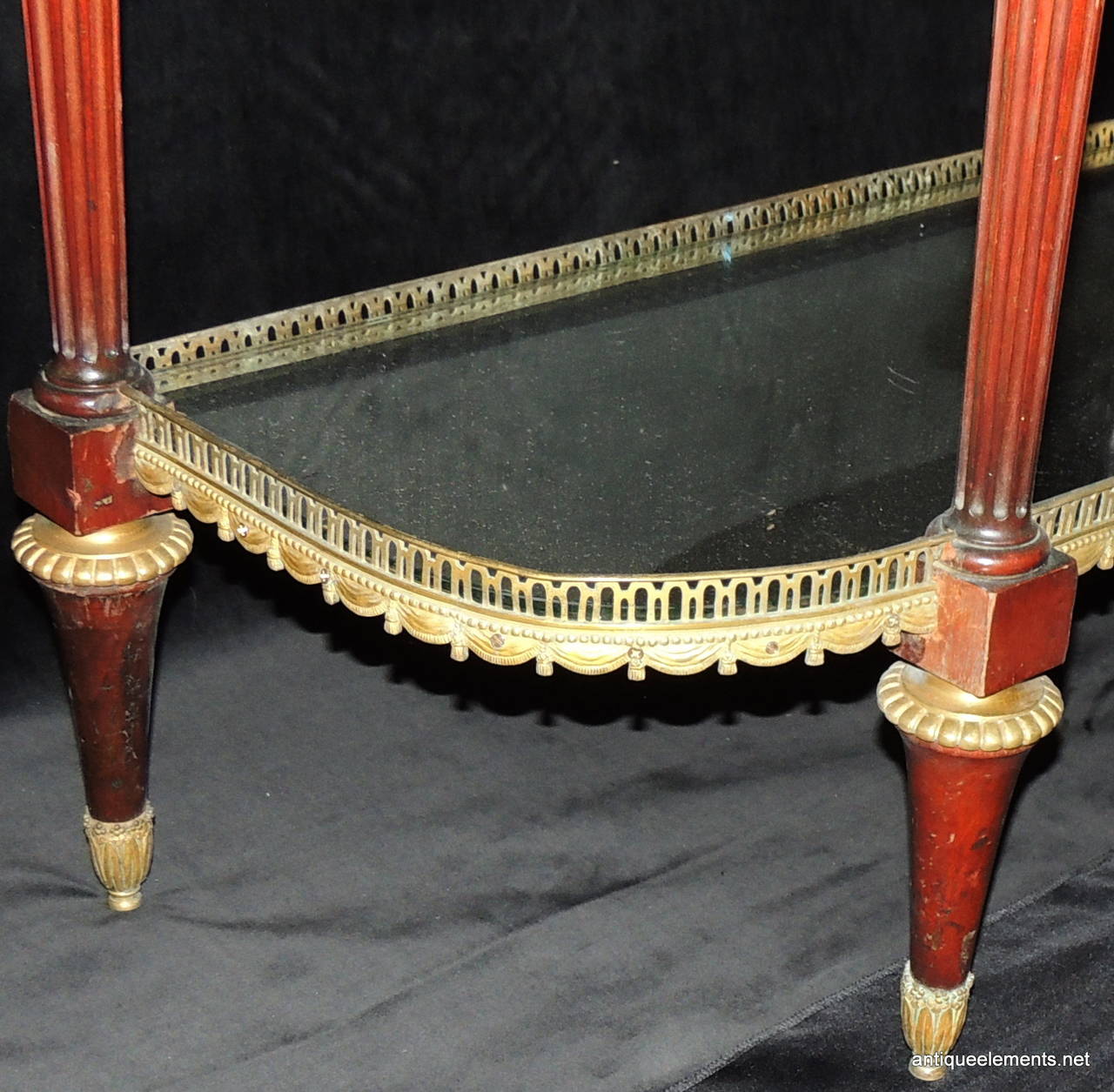 Outstanding 19th Century French Rosewood Ormolu Bronze Mounting Vitrine Curio For Sale 5