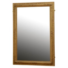 Remarquable miroir en bois doré du 19ème siècle, H151 cm