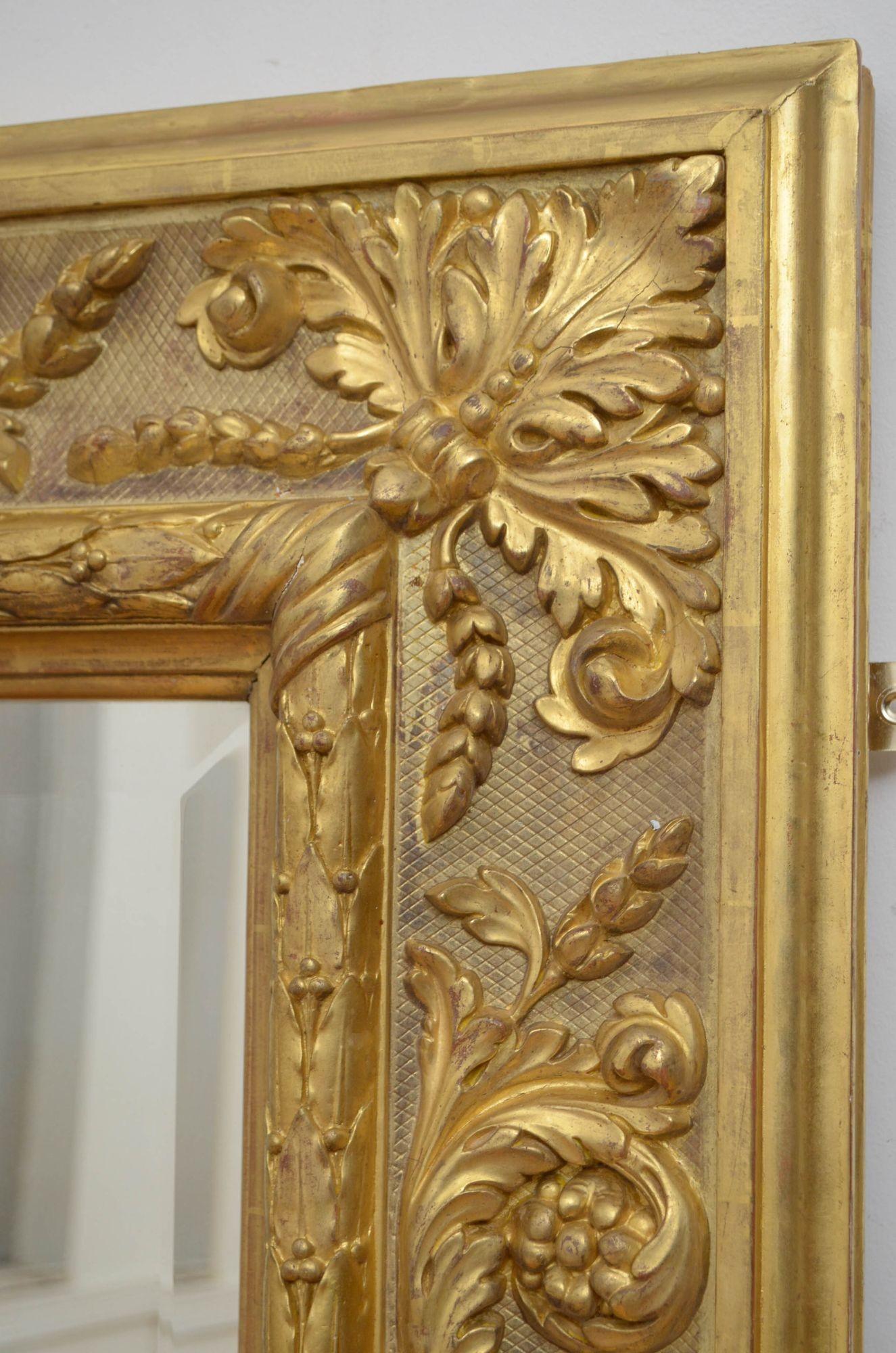 Outstanding 19th Century Giltwood Wall Mirror H161cm 8