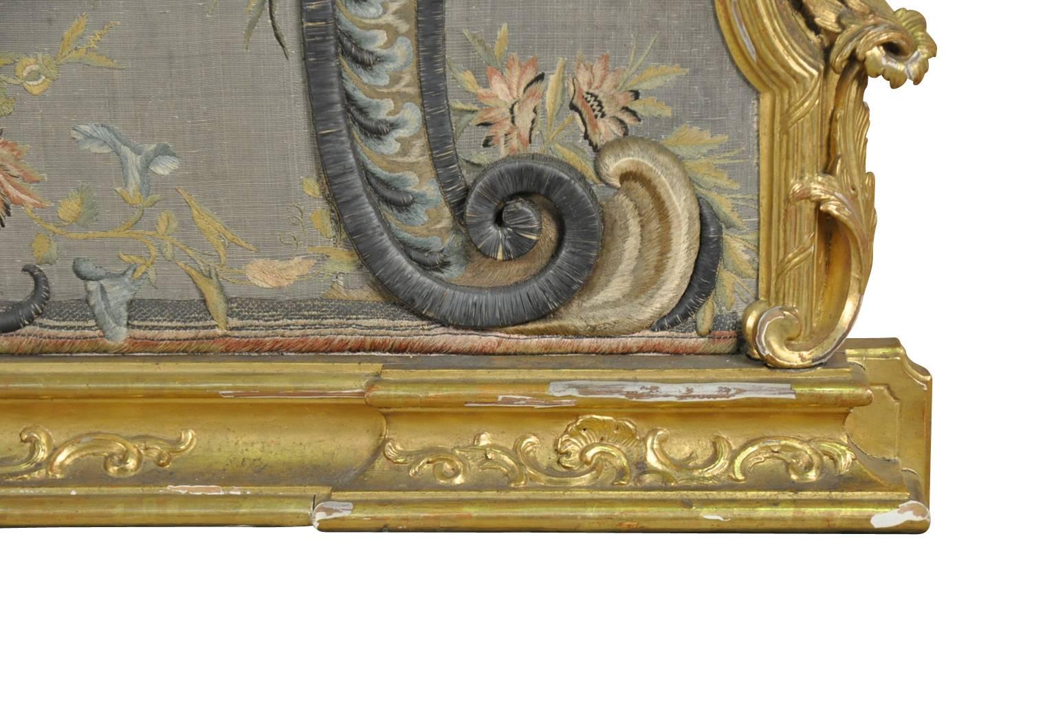 Silk Outstanding 19th Century Italian Boisserie Panel