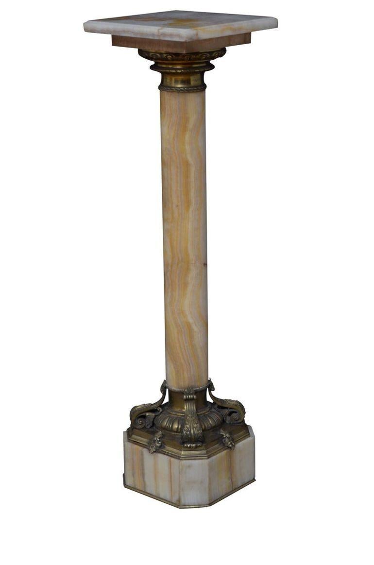 Victorian Outstanding 19th Century Onyx Column For Sale
