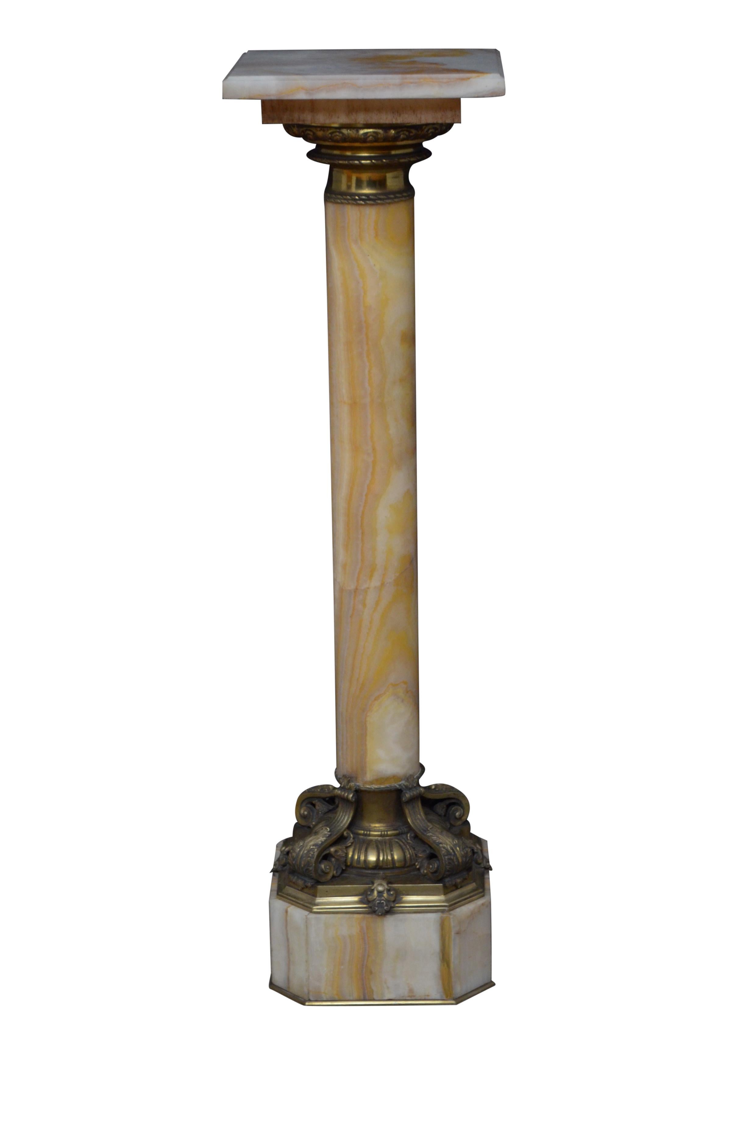 European Outstanding 19th Century Onyx Column For Sale