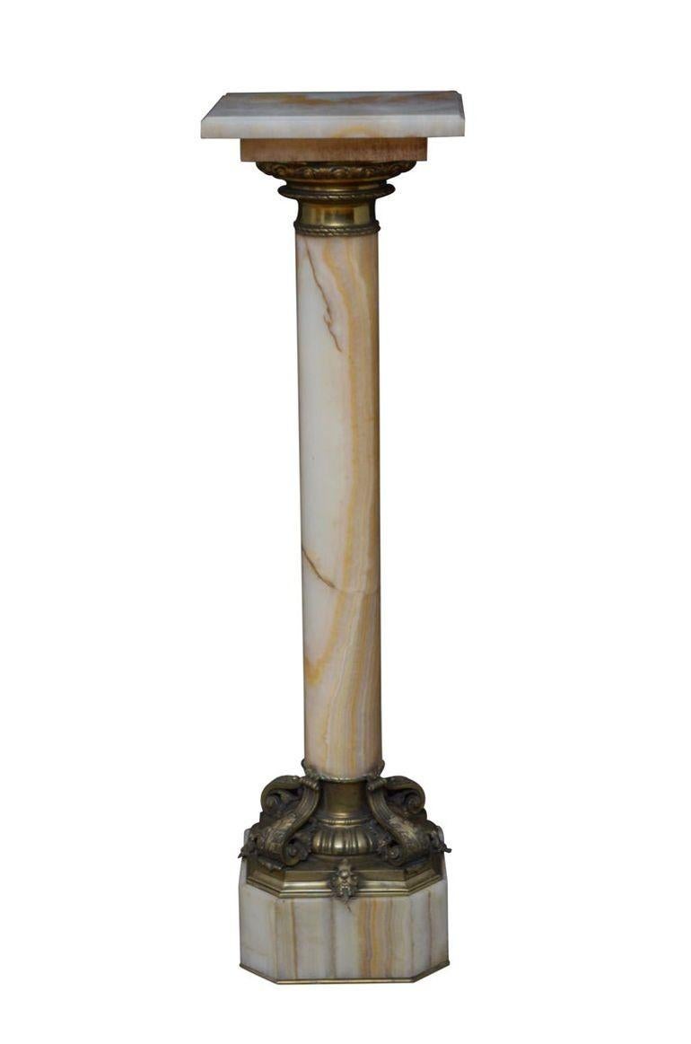 Late 19th Century Outstanding 19th Century Onyx Column For Sale