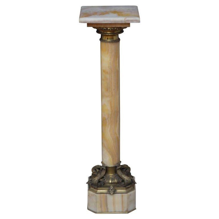 Outstanding 19th Century Onyx Column For Sale