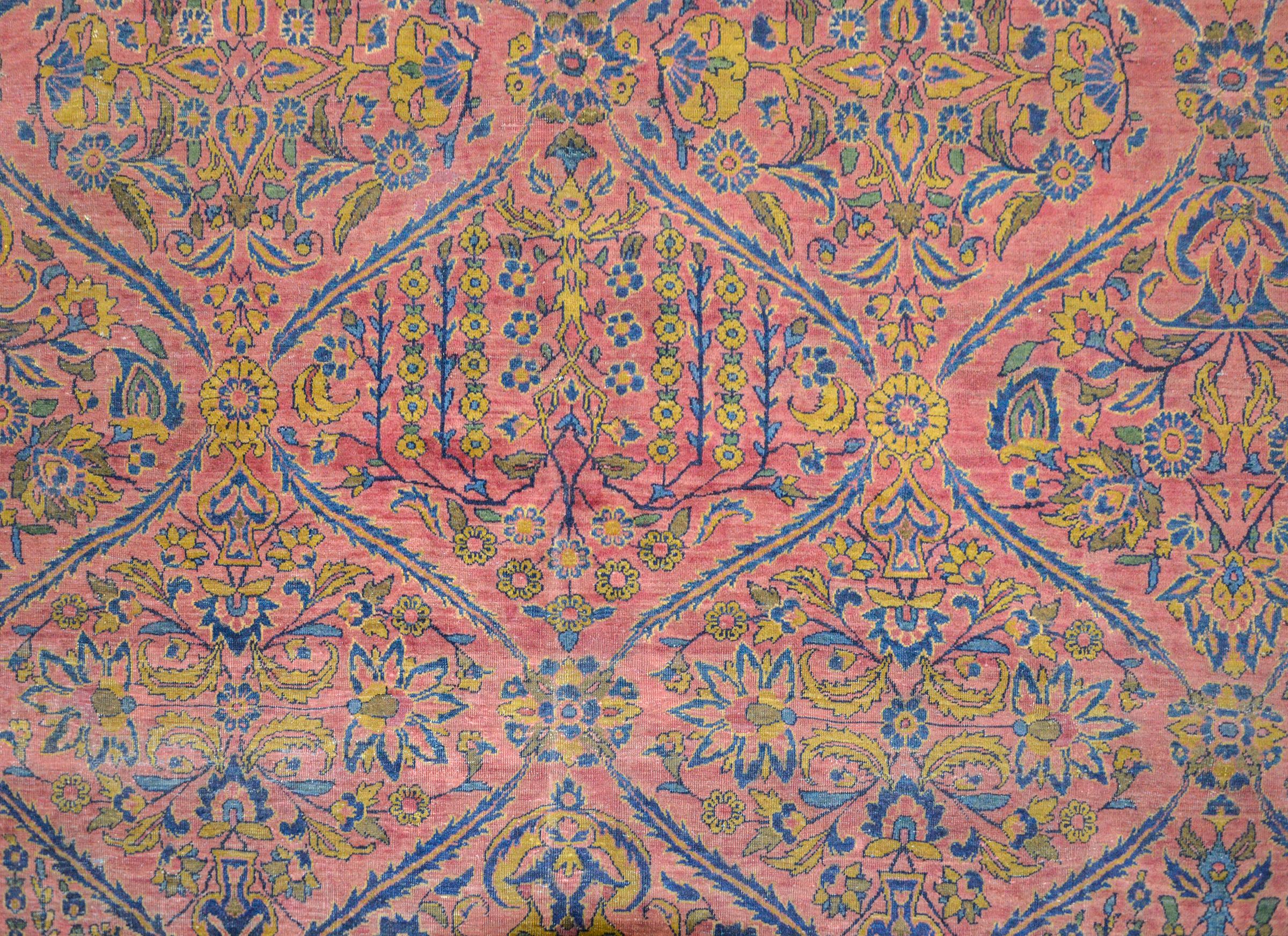 Hervorragender Sarouk-Teppich aus dem frühen 20. Jahrhundert (Frühes 20. Jahrhundert) im Angebot