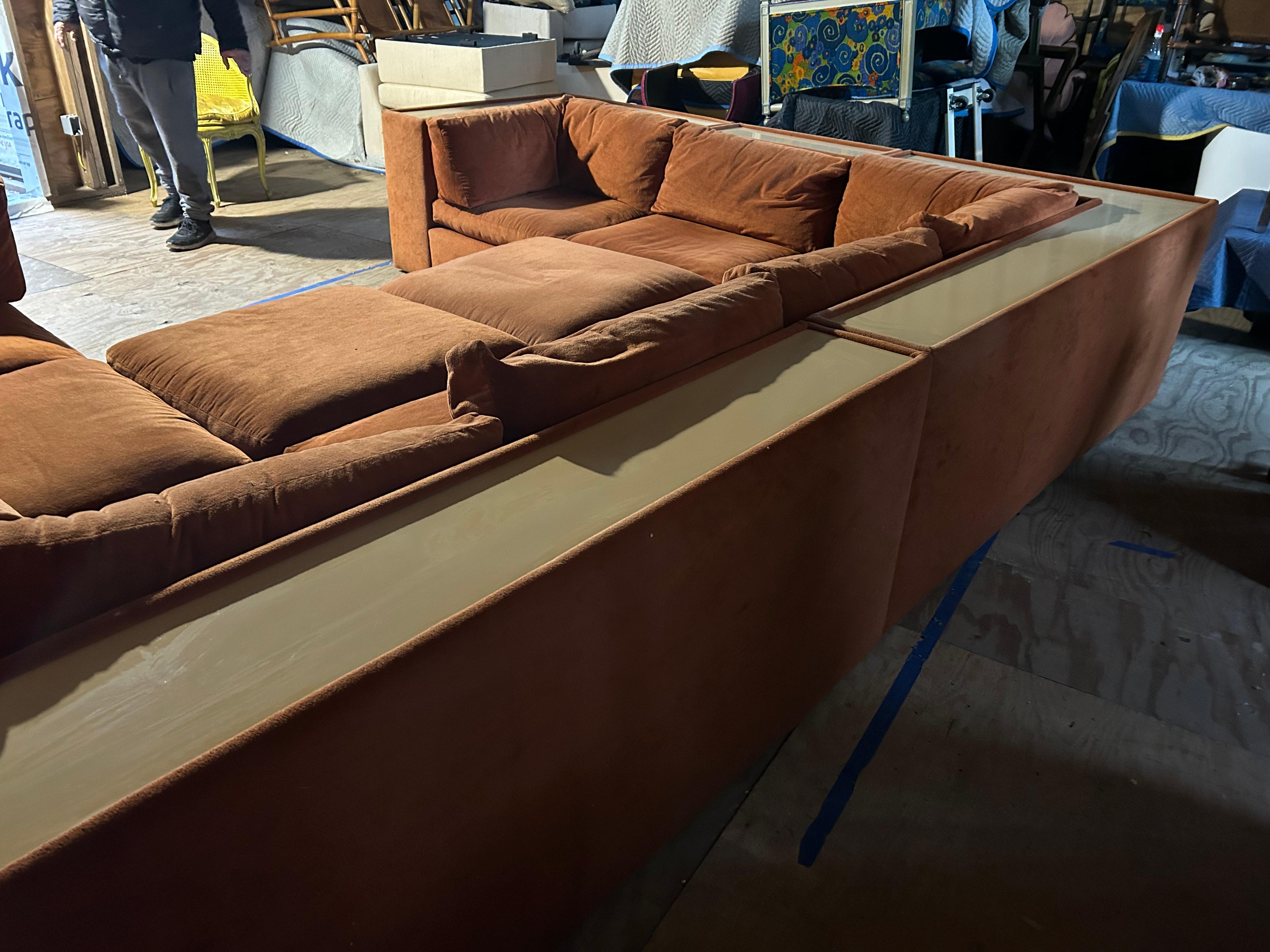 Outstanding 8 Piece Milo Baughman Thayer Coggin Cube Sectional Sofa Mid-Century en vente 9