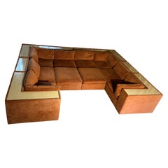 Outstanding 8 Piece Milo Baughman Thayer Coggin Cube Sectional Sofa Mid-Century