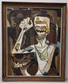 Abstract Portrait of a Boy with his Dog, circa 1940