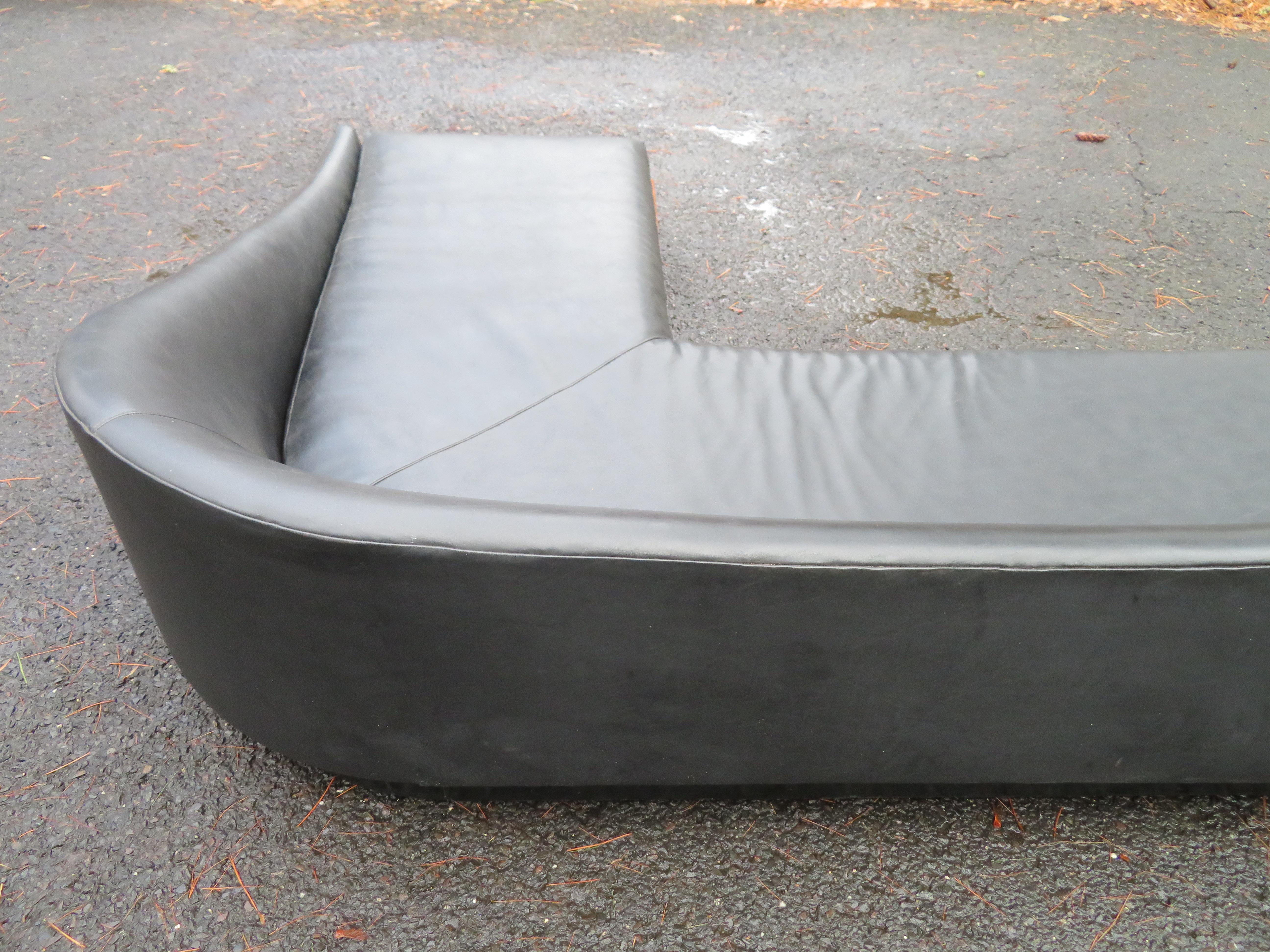 Faux Leather Outstanding Adrian Pearsall Boom-a-range Cloud Sofa Craft Associates Mid-Century For Sale