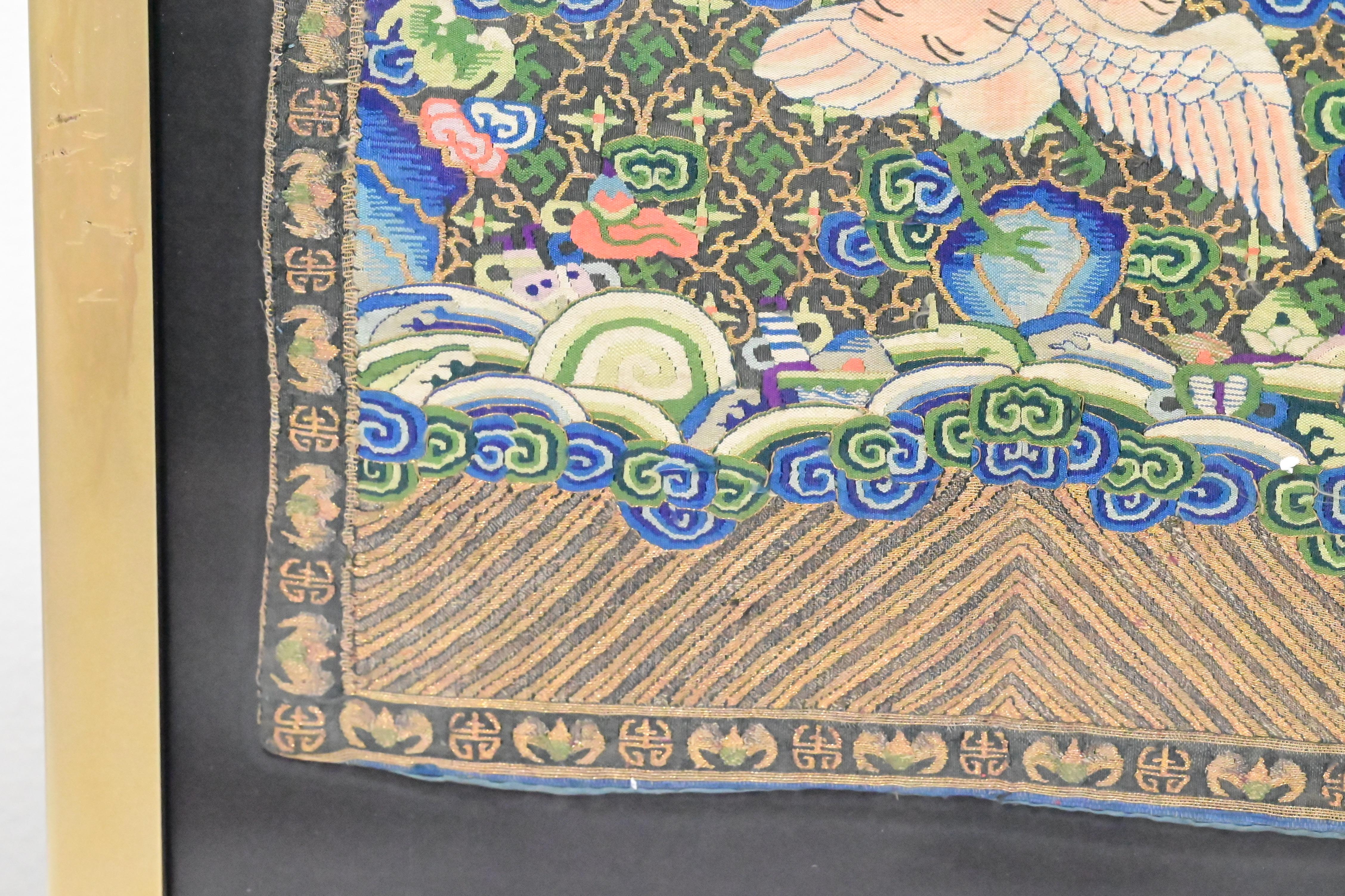 Outstanding Antique Chinese Silk Kesi Kossu Rank Badge Qing Period 10