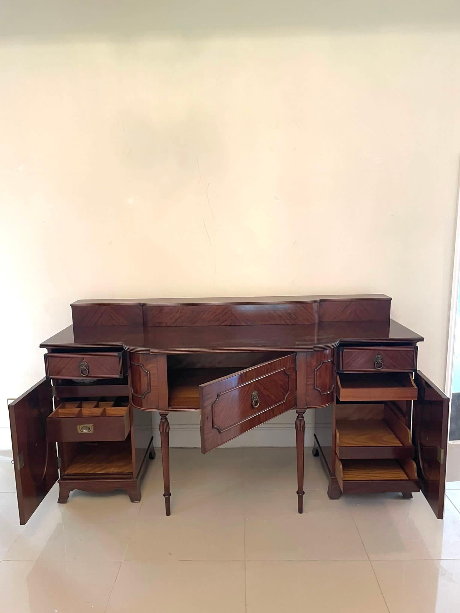 English Outstanding Antique Edwardian Mahogany Sideboard by Goodall of Manchester For Sale