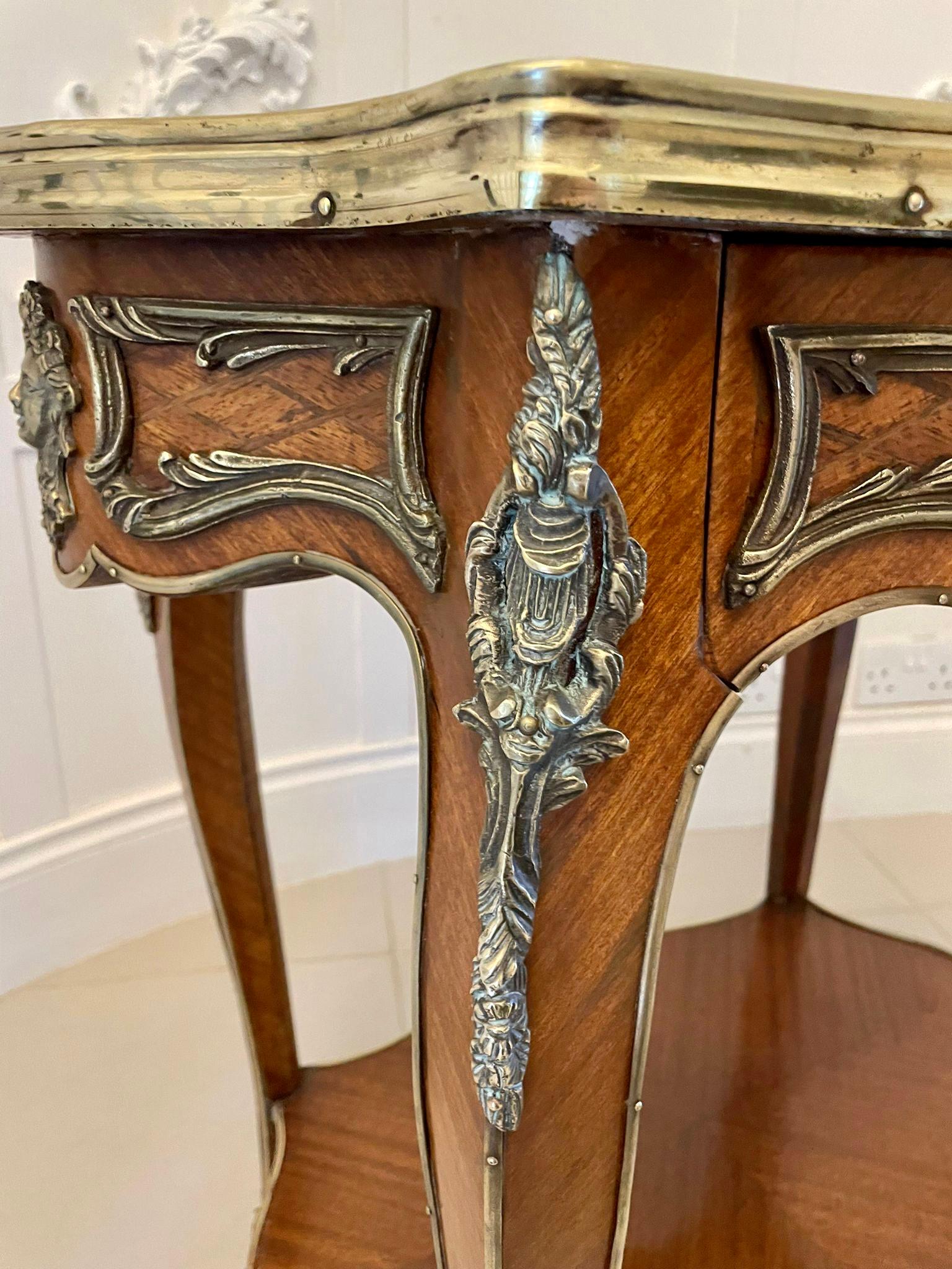 Outstanding Antique French Kingwood and Ormolu Mounted Freestanding Centre Table For Sale 6