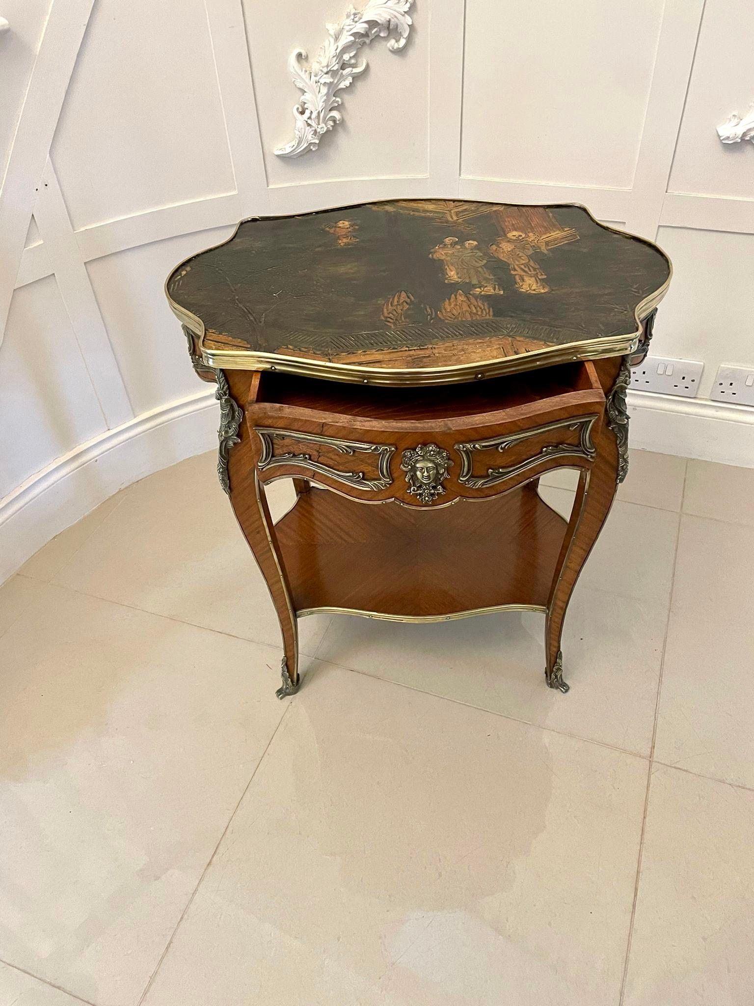 Outstanding Antique French Kingwood and Ormolu Mounted Freestanding Centre Table In Good Condition For Sale In Suffolk, GB