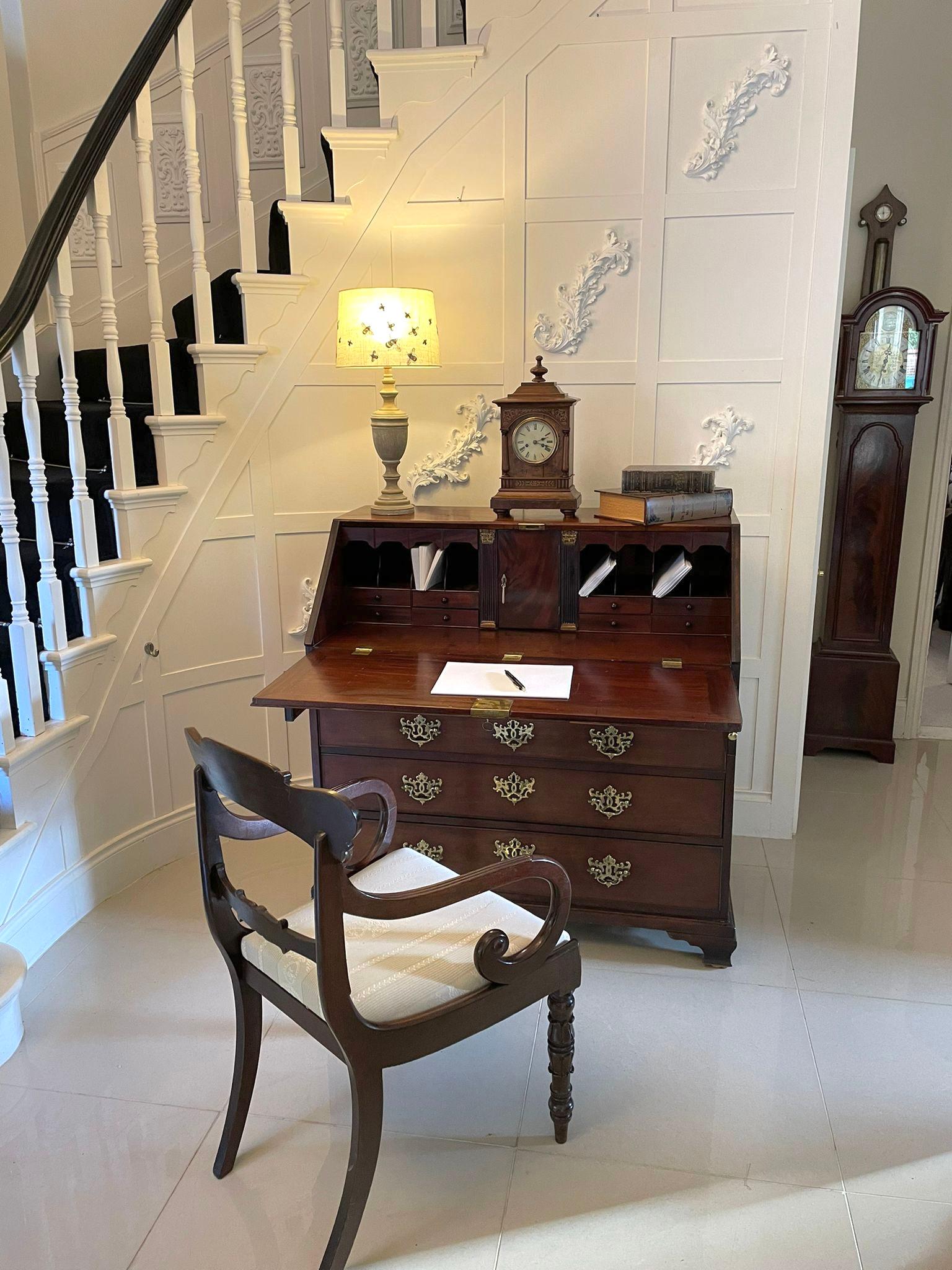 Outstanding Antique George III Quality Mahogany Bureau  In Good Condition For Sale In Suffolk, GB