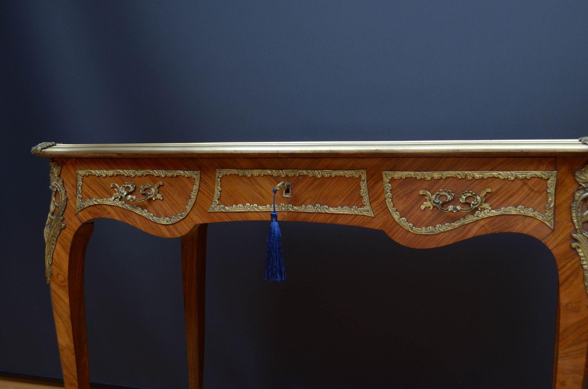 Outstanding Antique Kingwood Writing Table For Sale 8