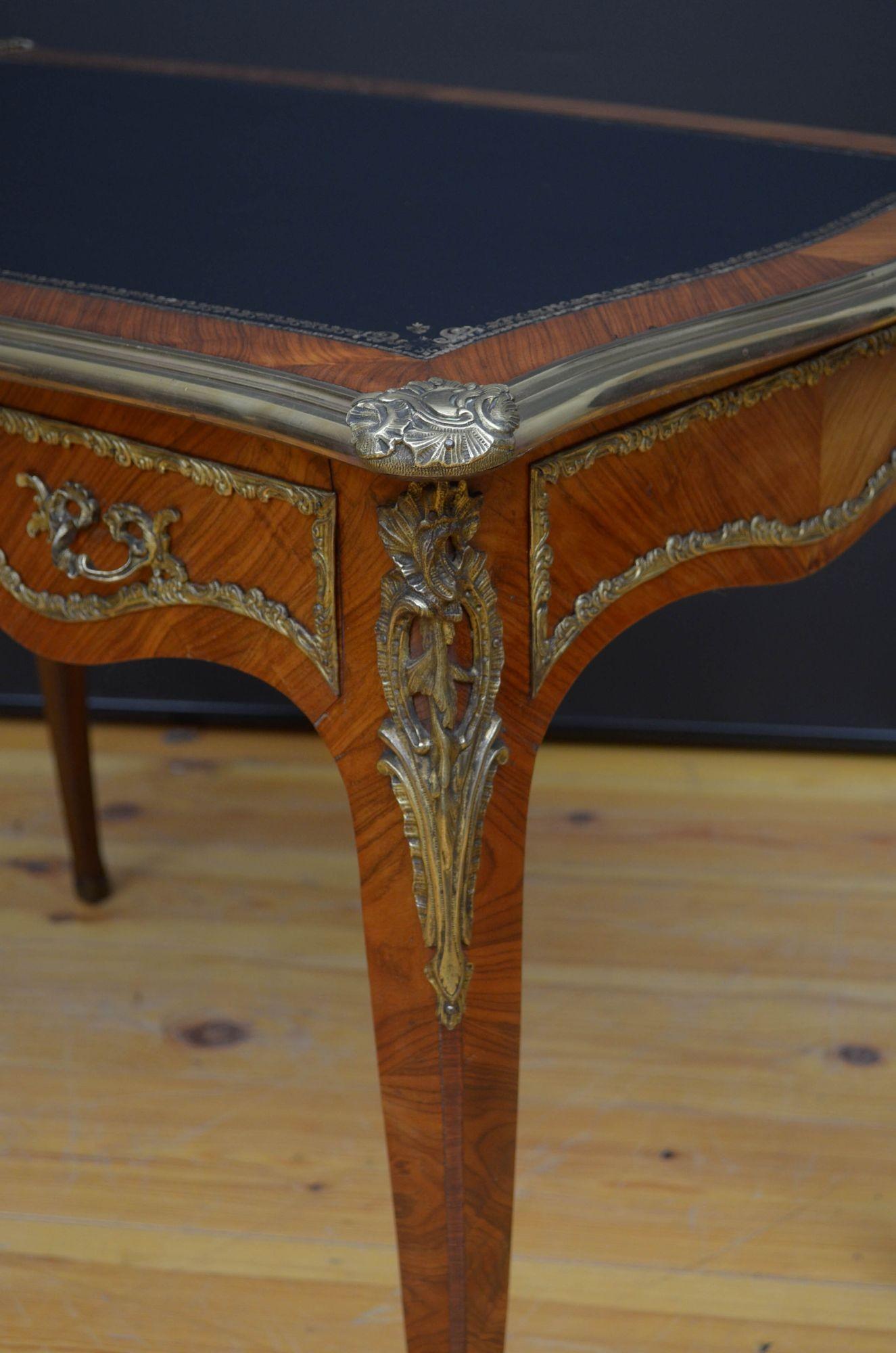 Outstanding Antique Kingwood Writing Table For Sale 9