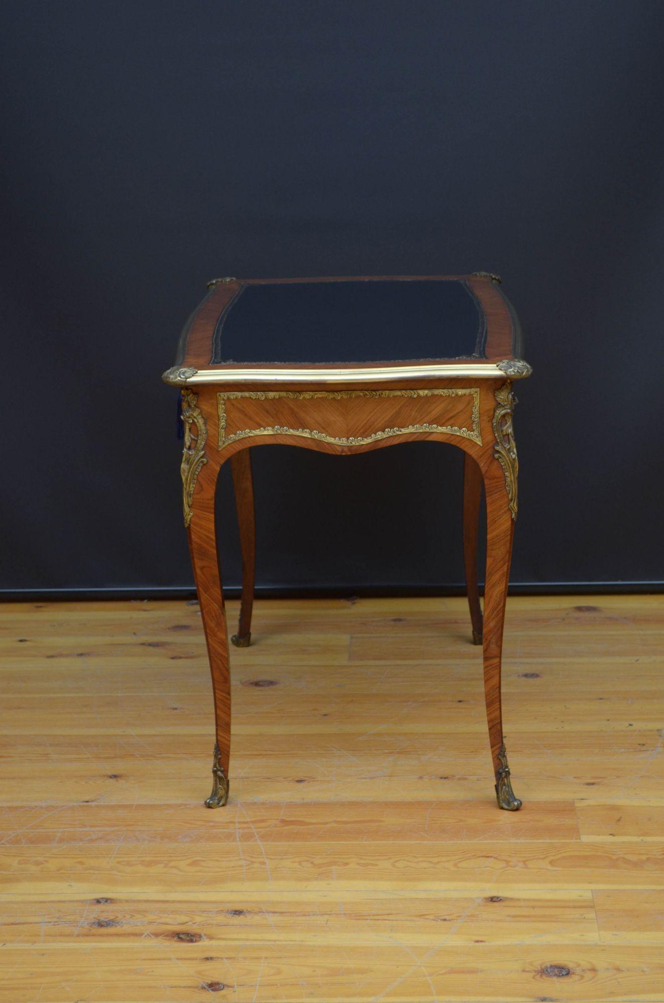 Outstanding Antique Kingwood Writing Table For Sale 11