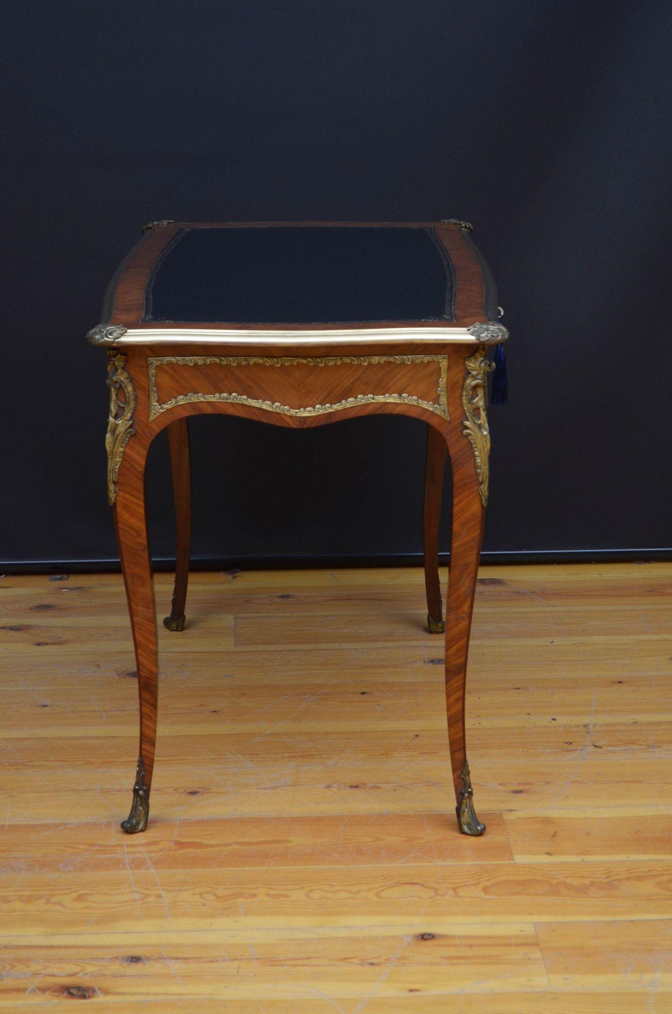Outstanding Antique Kingwood Writing Table For Sale 13