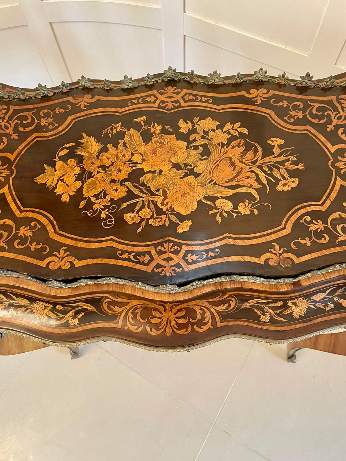 Outstanding Antique Louis XV Tulipwood & Kingwood Marquetry Jardiniere Table 3