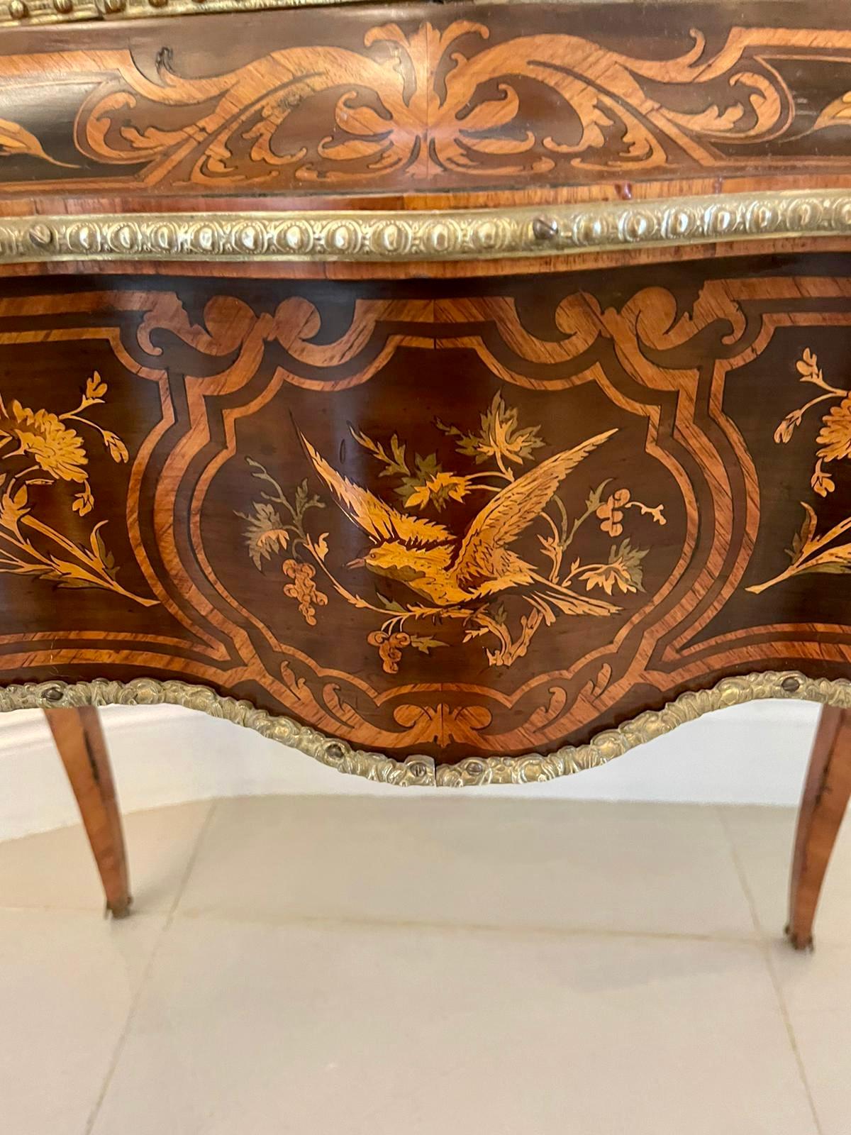 Outstanding Antique Louis XV Tulipwood & Kingwood Marquetry Jardiniere Table For Sale 5