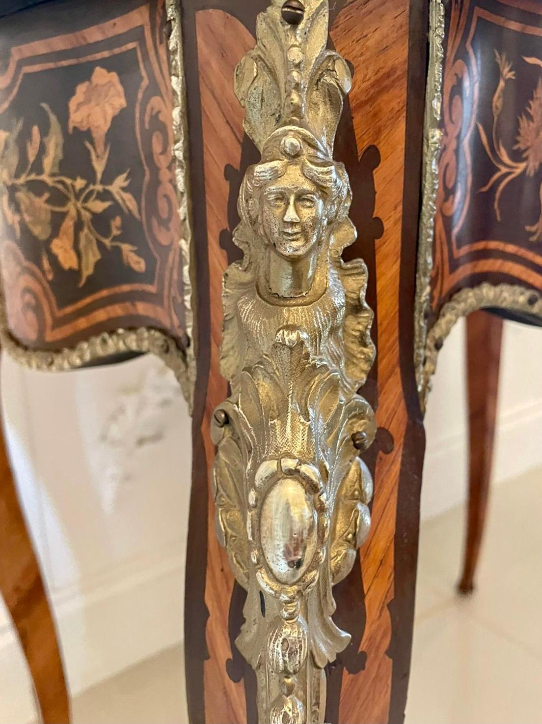 Outstanding Antique Louis XV Tulipwood & Kingwood Marquetry Jardiniere Table 12