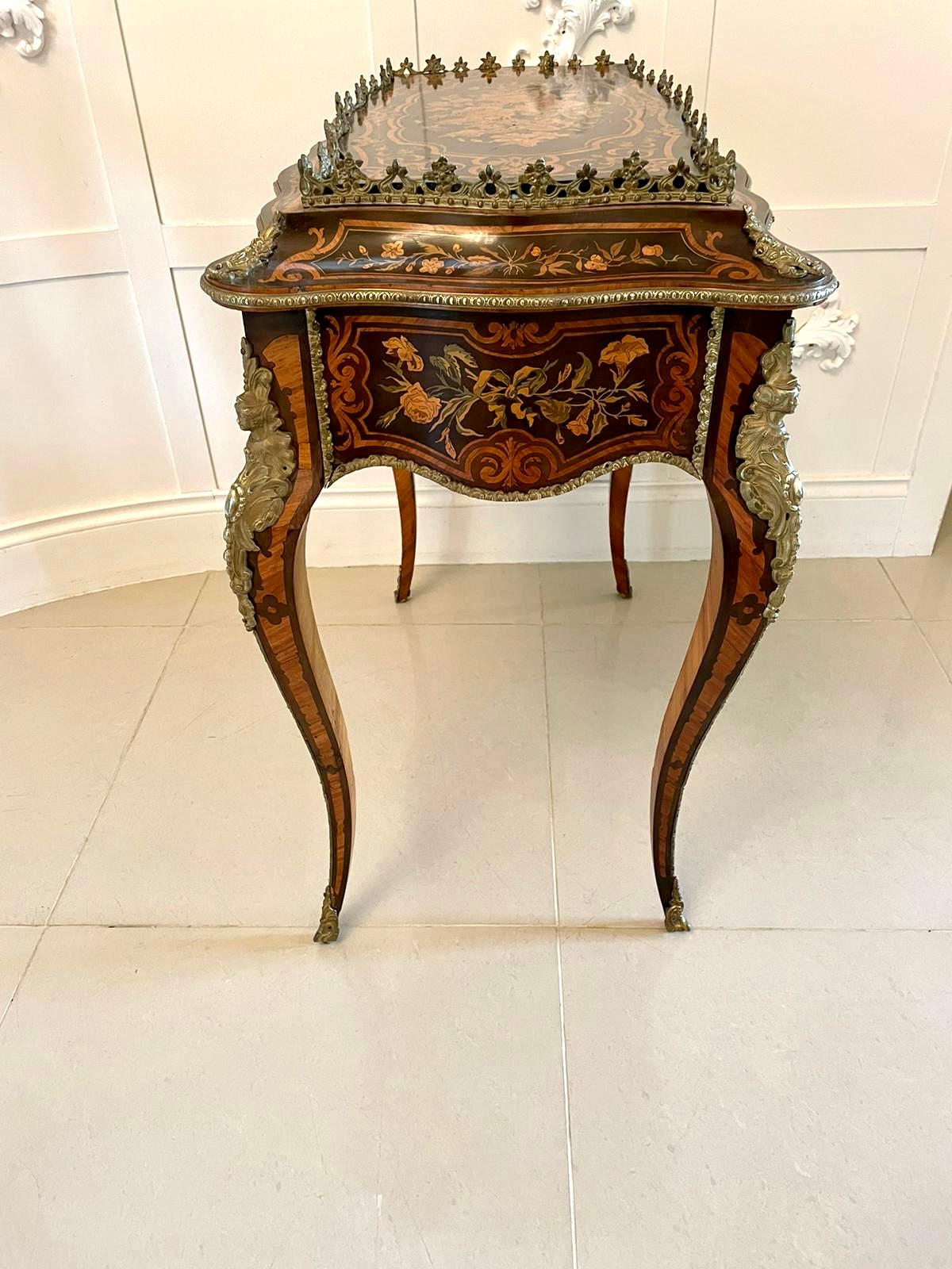 Other Outstanding Antique Louis XV Tulipwood & Kingwood Marquetry Jardiniere Table