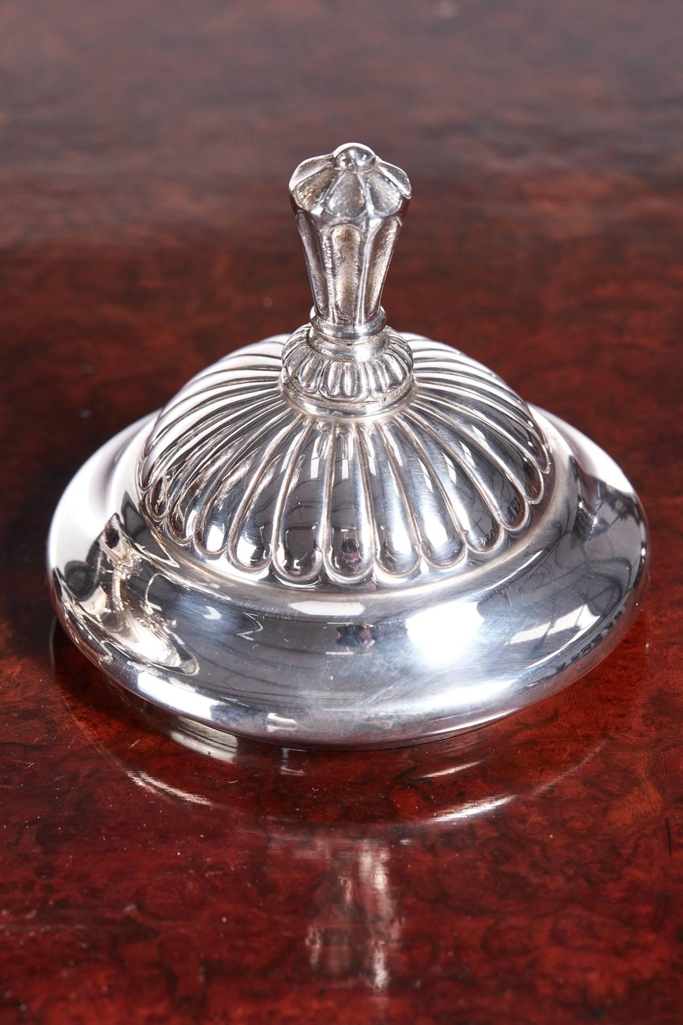 silver plated vase