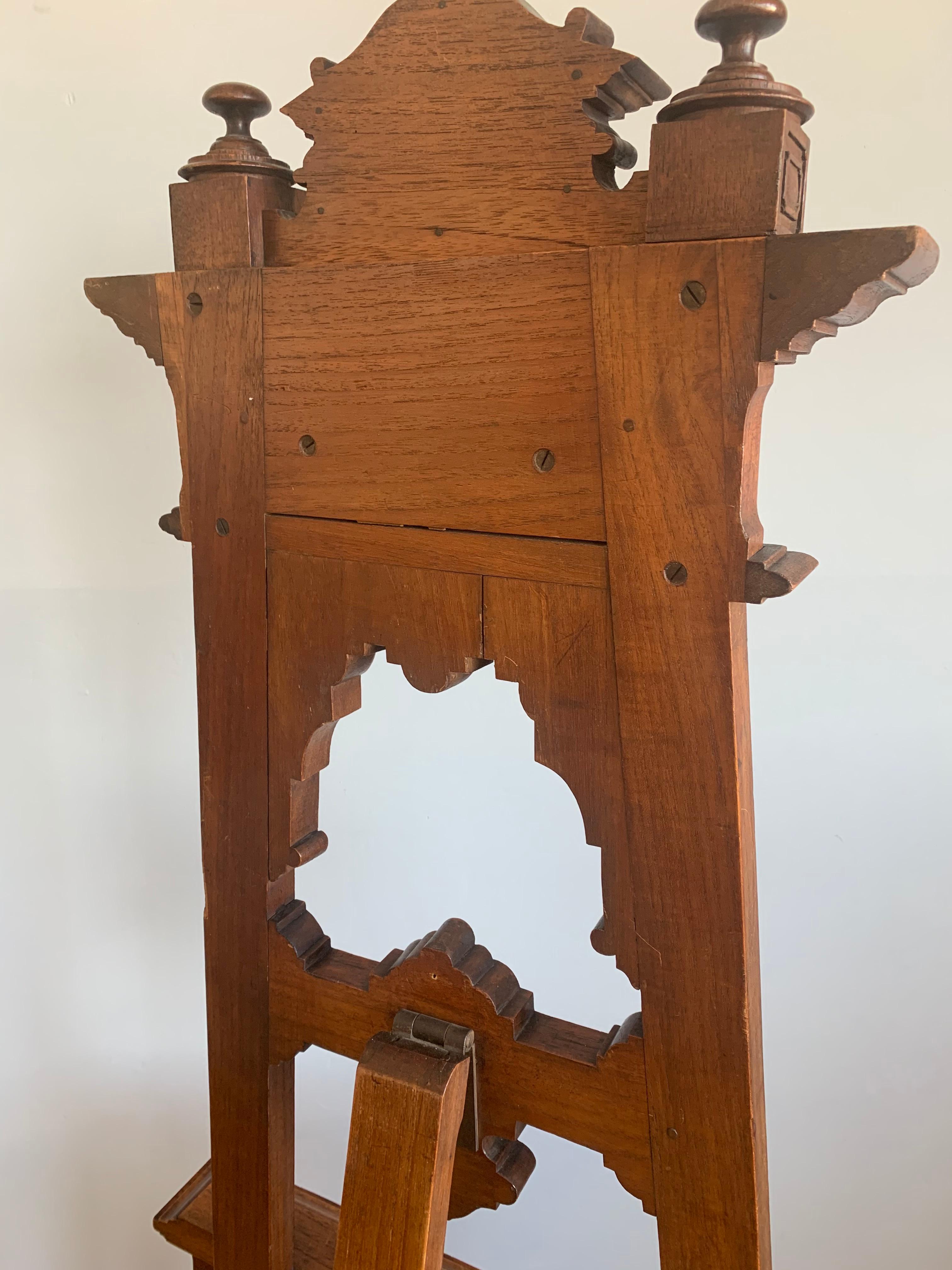 Outstanding Antique Studio or Gallery Easel / Painting Display Stand with Wreath 10