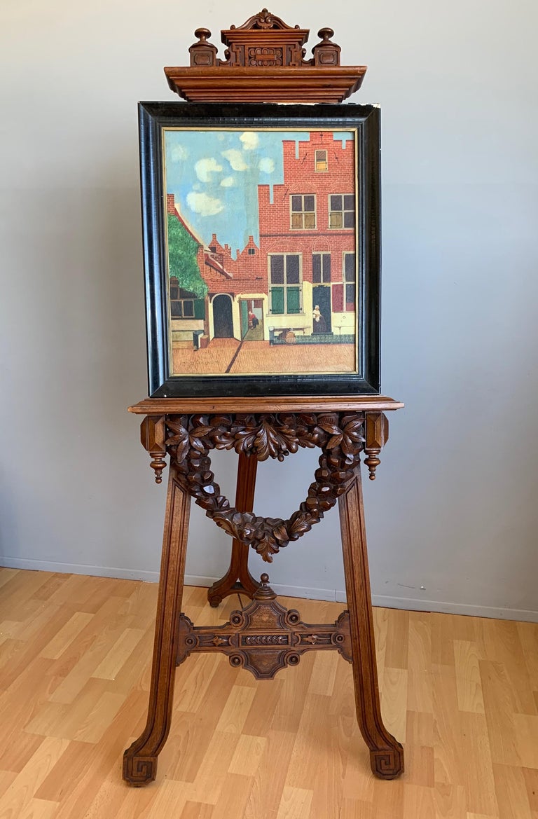 Outstanding Antique Studio or Gallery Easel / Painting Display Stand